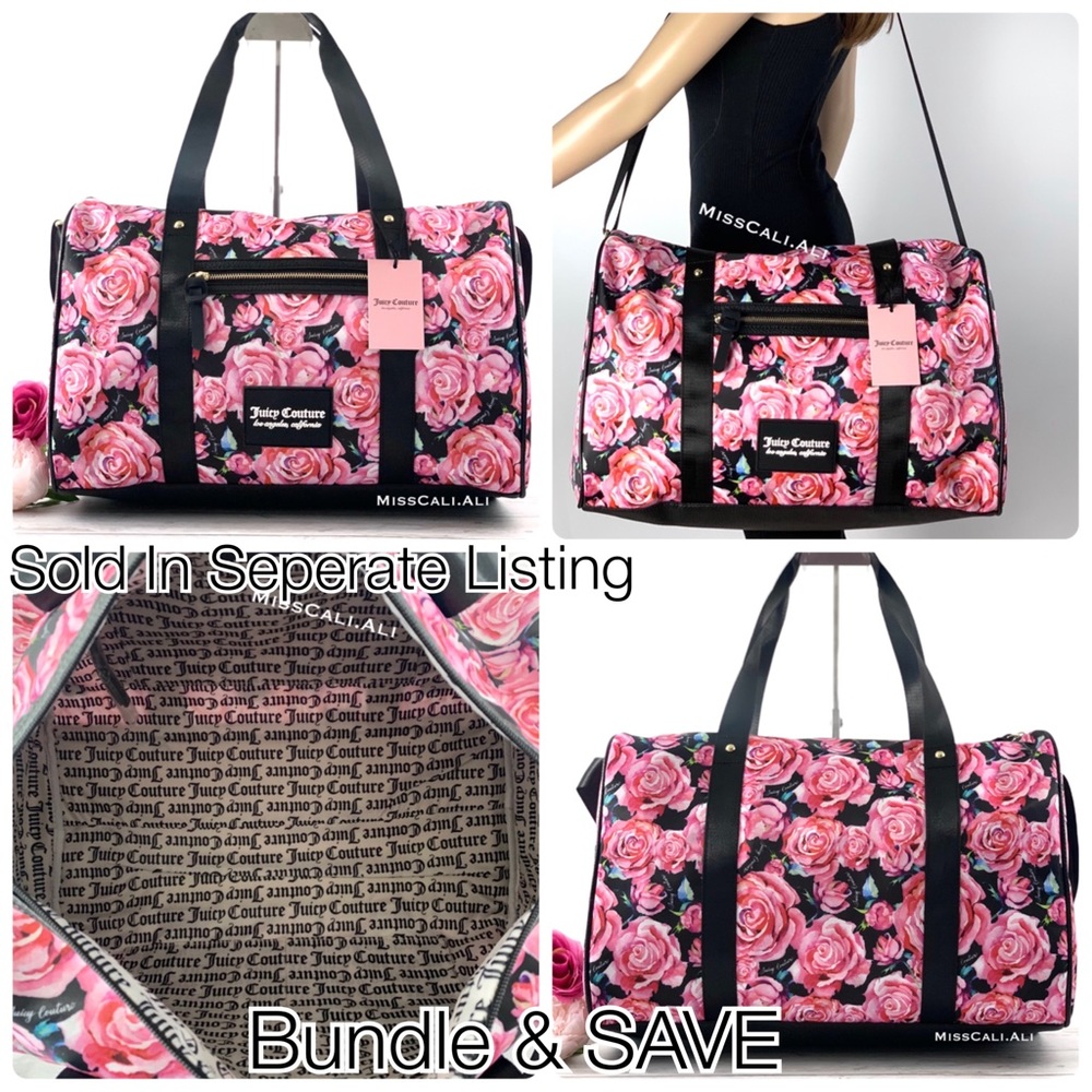 JUICY COUTURE SET 🌹 Floral Rose Tote Bag & Wallet - Picture 16 of 16